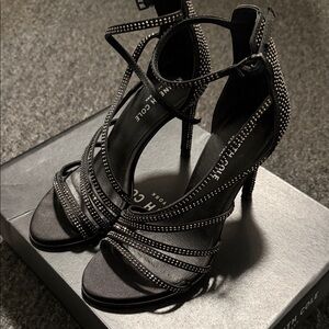 Kenneth Cole Black Studded Heels